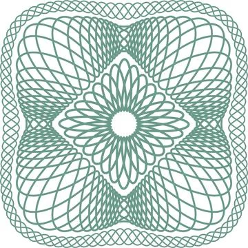 Guilloche elements for design diploma Stock Illustration