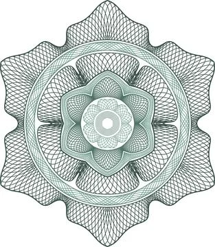 Guilloche elements for design diploma Stock Illustration