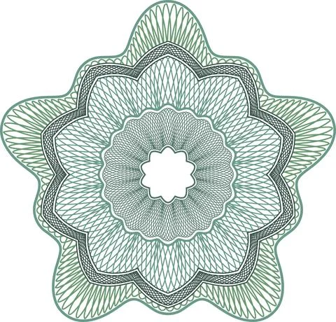 Guilloche elements for design diploma Stock Illustration