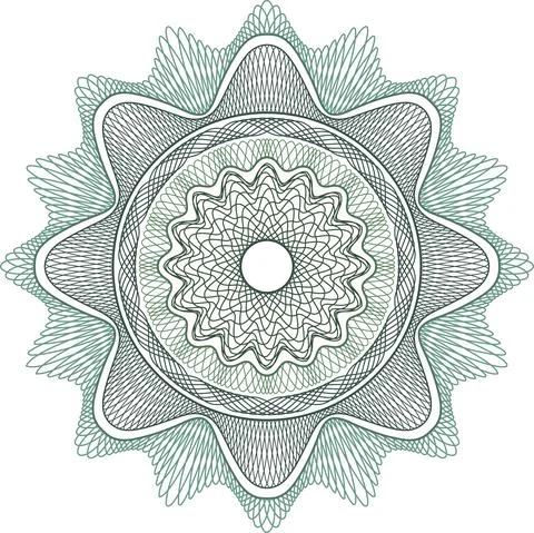 Guilloche elements for design diploma Illustrazione stock