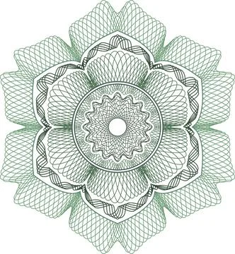 Guilloche elements for design diploma Stock Illustration