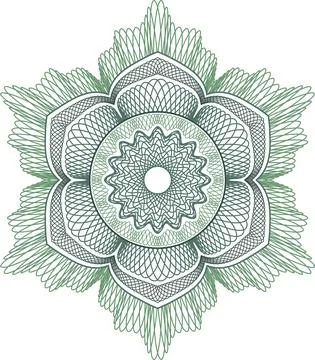 Guilloche elements for design diploma Stock Illustration