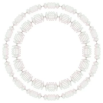 Guilloche elements. Frame border template. Vector background Stock Illustration