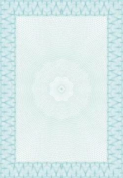Guilloche grid and frame for certificate and diploma design, vector backgroun Illustrazione stock