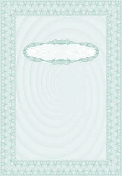 Guilloche grid and frame for certificate and diploma design, vector backgroun Stockillustratie