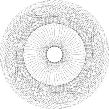 Guilloche Pattern Rosette for certificate, diploma, voucher, currency/ Stock Illustration