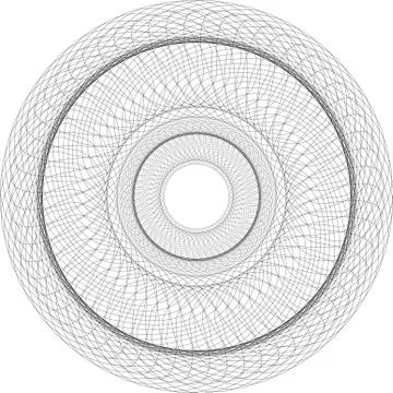Guilloche Pattern Rosette for certificate, diploma or other security papers. 스톡 일러스트