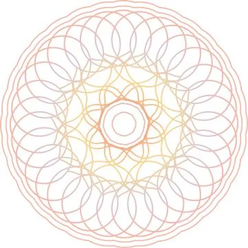 Guilloche Pattern Rosette for certificate, diploma or other security papers. Stock Illustration