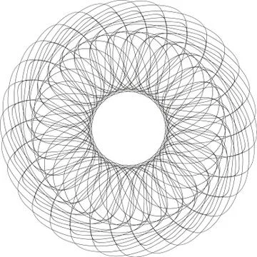 Guilloche Pattern Rosette for certificate or other security papers. 스톡 일러스트