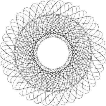 Guilloche Pattern Rosette for certificate or other security papers. Illustrazione stock
