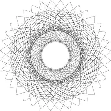 Guilloche Pattern Rosette for certificate or other security papers. 스톡 일러스트
