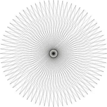 Guilloche Pattern Rosette for certificate or other security papers. Illustrazione stock