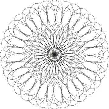 Guilloche Pattern Rosette for certificate or other security papers. Stockillustratie