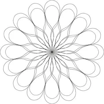 Guilloche Pattern Rosette for certificate or other security papers. Illustrazione stock