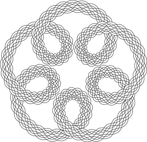 Guilloche pattern for securities protection, background vector Illustrazione stock