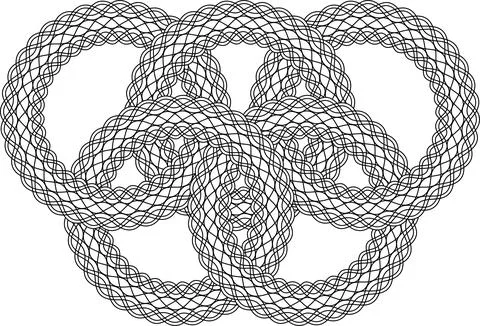 Guilloche pattern for securities protection, background vector Stock Illustration