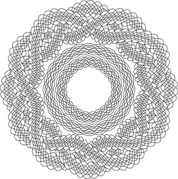 Guilloche pattern for securities protection, background vector Stock Illustration