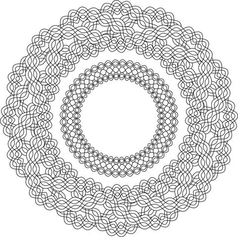 Guilloche pattern for securities protection, background vector Stock Illustration