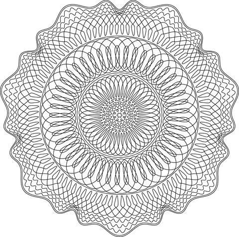 Guilloche pattern for securities protection, background vector Stock Illustration