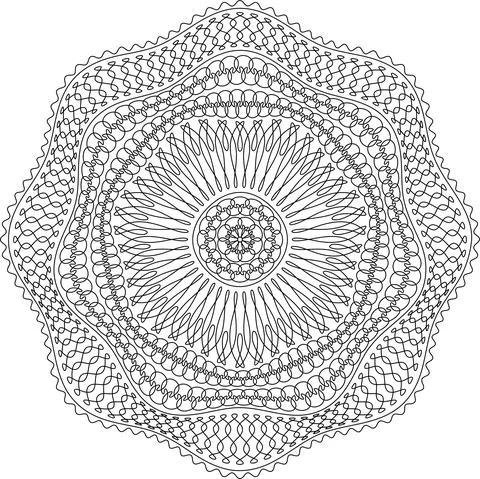 Guilloche pattern for securities protection, background vector Stock Illustration