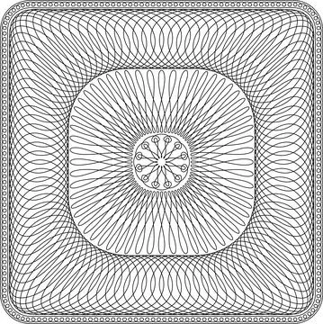 Guilloche pattern for securities protection, background vector Stock Illustration