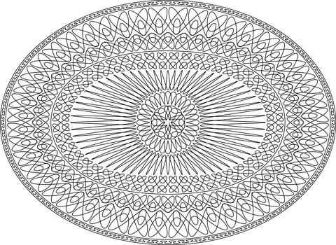 Guilloche pattern for securities protection, background vector Stock Illustration
