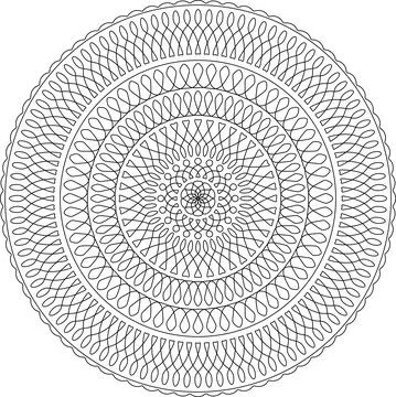 Guilloche pattern for securities protection, background vector Stock Illustration