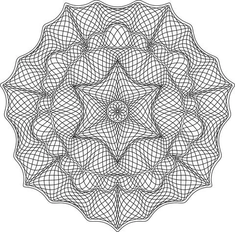 Guilloche pattern for securities protection, background vector Stock Illustration