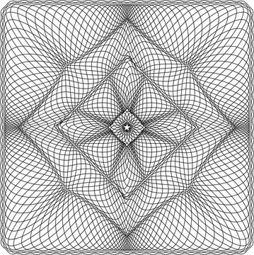 Guilloche pattern for securities protection, background vector Stock Illustration