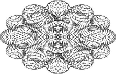 Guilloche pattern for securities protection, background vector Stock Illustration