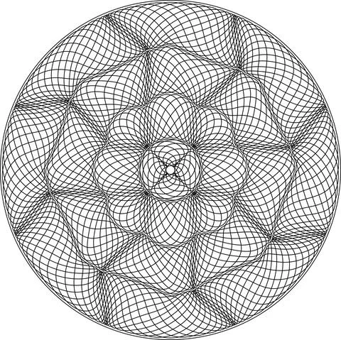 Guilloche pattern for securities protection, background vector イラスト素材