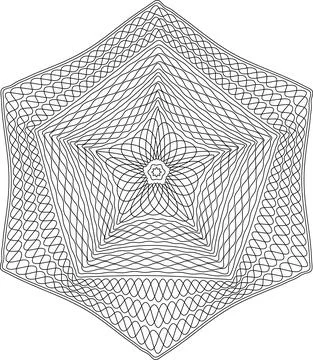 Guilloche pattern for securities protection, background vector Stock Illustration