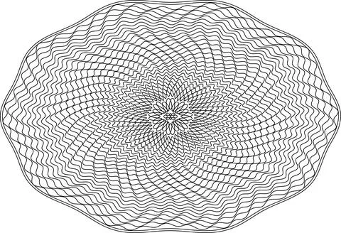 Guilloche pattern for securities protection, background vector Stock Illustration