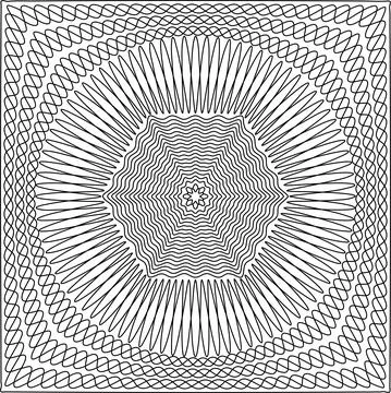 Guilloche pattern for securities protection, background vector Stockillustratie