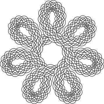 Guilloche pattern for securities protection, background vector イラスト素材