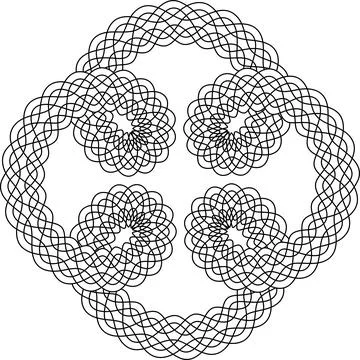 Guilloche pattern for securities protection, background vector 스톡 일러스트