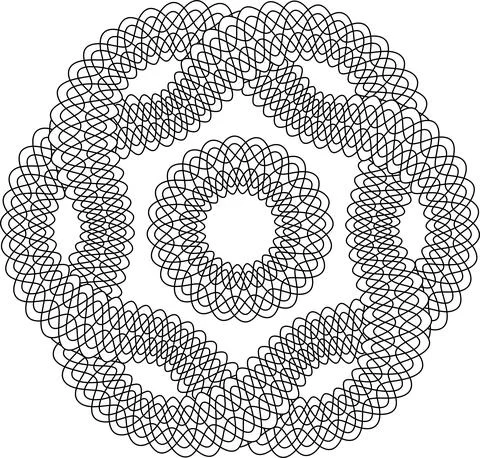 Guilloche pattern for securities protection, background vector Stock Illustration