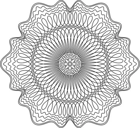 Guilloche pattern for securities protection, background vector Stock Illustration