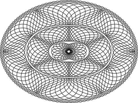 Guilloche pattern for securities protection, background vector Illustrazione stock