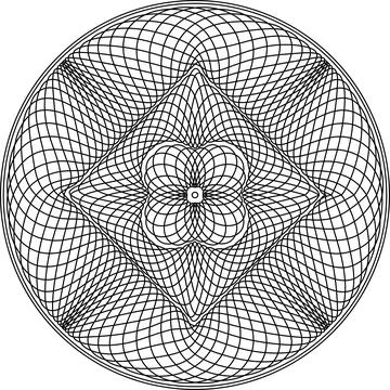 Guilloche pattern for securities protection, background vector Stock Illustration