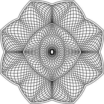 Guilloche pattern for securities protection, background vector Stock Illustration