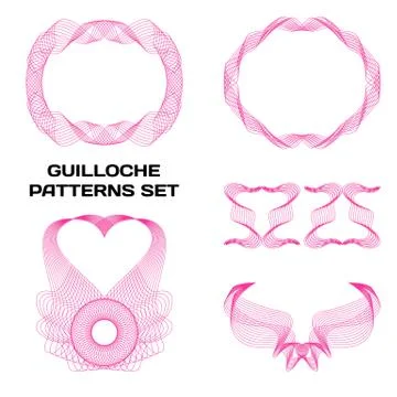 Guilloche patterns installed. Vector illustration for your perfect design 스톡 일러스트