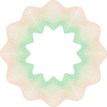 Guilloche rosette, security element for money, voucher Illustrazione stock