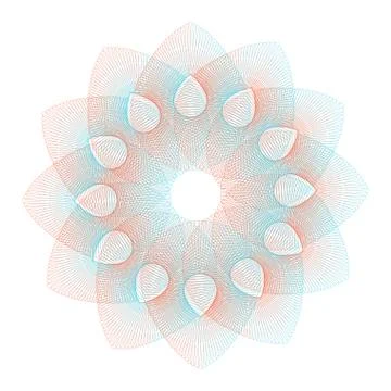 Guilloche Rosette  -  vector illustration Stock Illustration