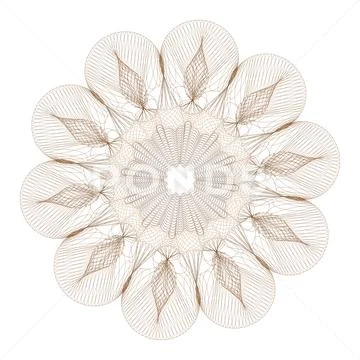 Guilloche Rosette - vector illustration Stock Illustration