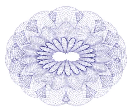 Guilloche Rosette -  vector illustration Illustrazione stock