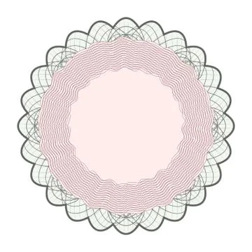 Guilloche Rosette Vector. Rosette Elements For Money Or Passport. Guilloche Illustrazione stock