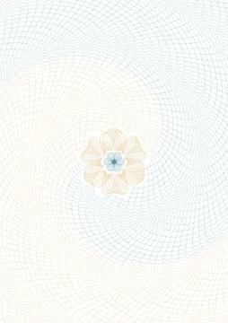 Guilloche vector background grid with rosette in center. Illustrazione stock