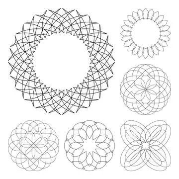 Guilloche vector elements. Guilloche vector elements. Copyright: xZoonar.c... 写真素材