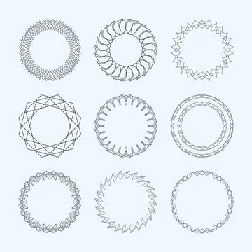 Guilloche vector elements. Guilloche vector elements. Copyright: xZoonar.c... 写真素材